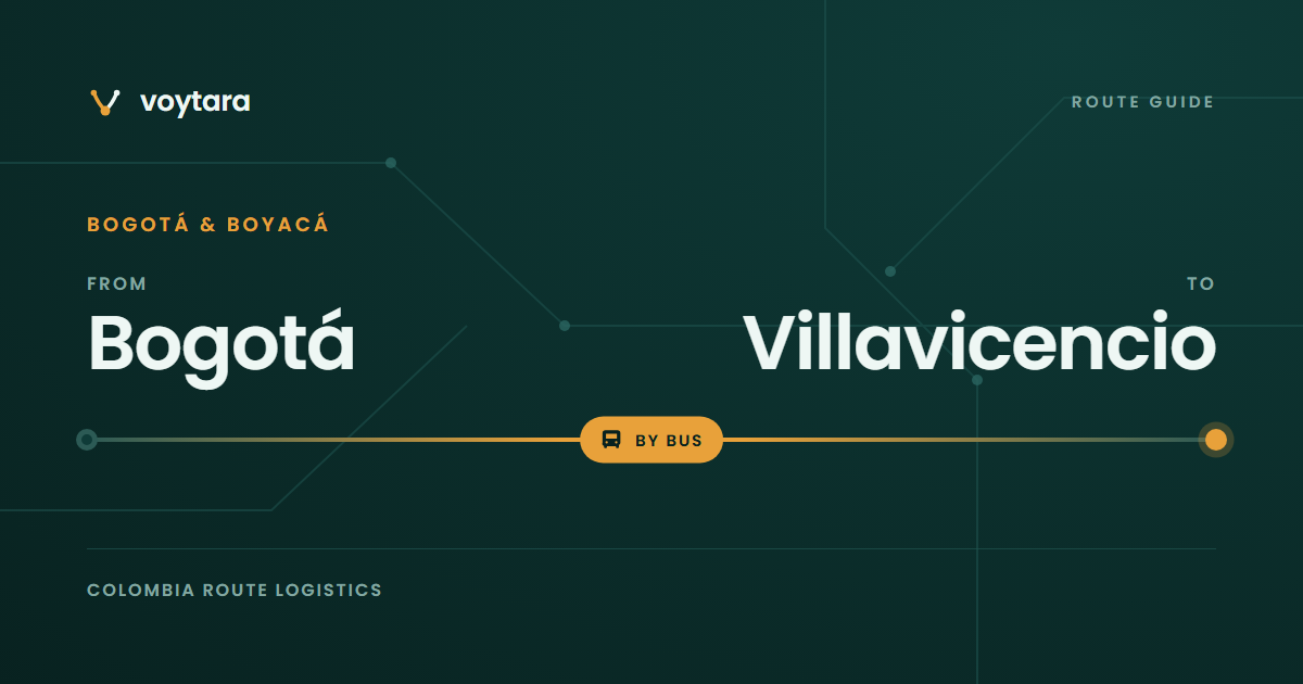 Bogotá to Villavicencio route guide by voytara