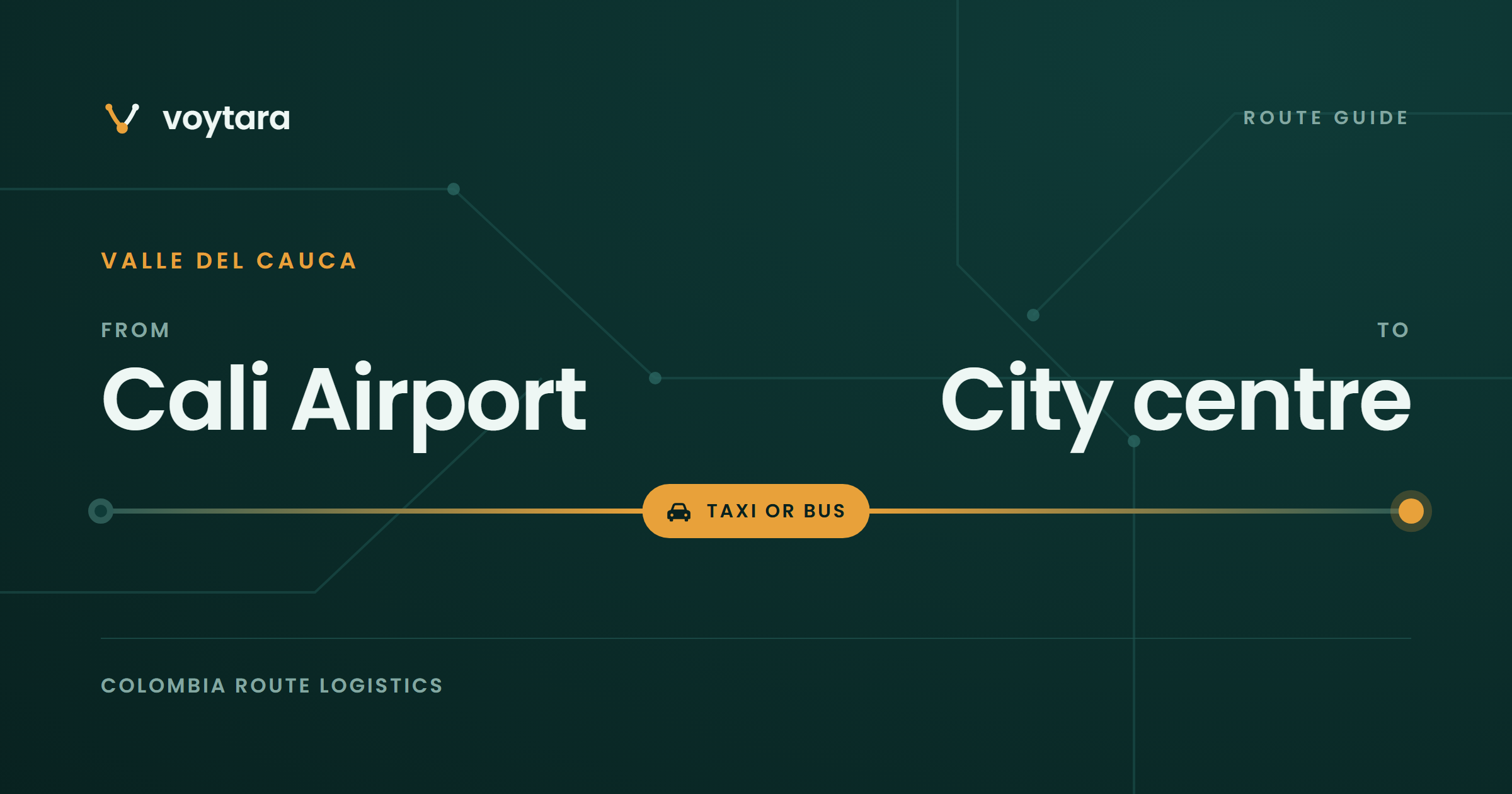 Cali Airport to City centre route guide by voytara