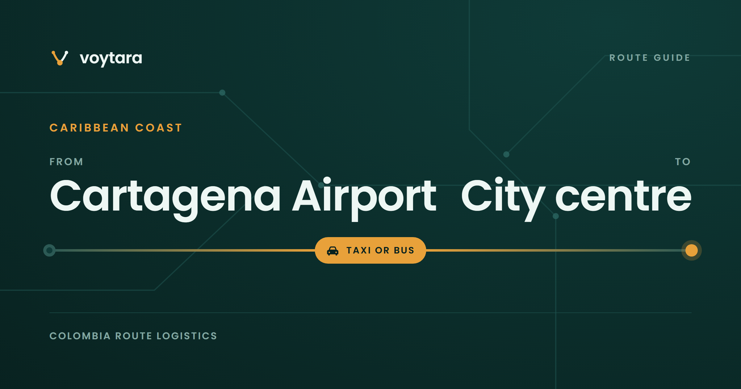 Cartagena Airport to City centre route guide by voytara