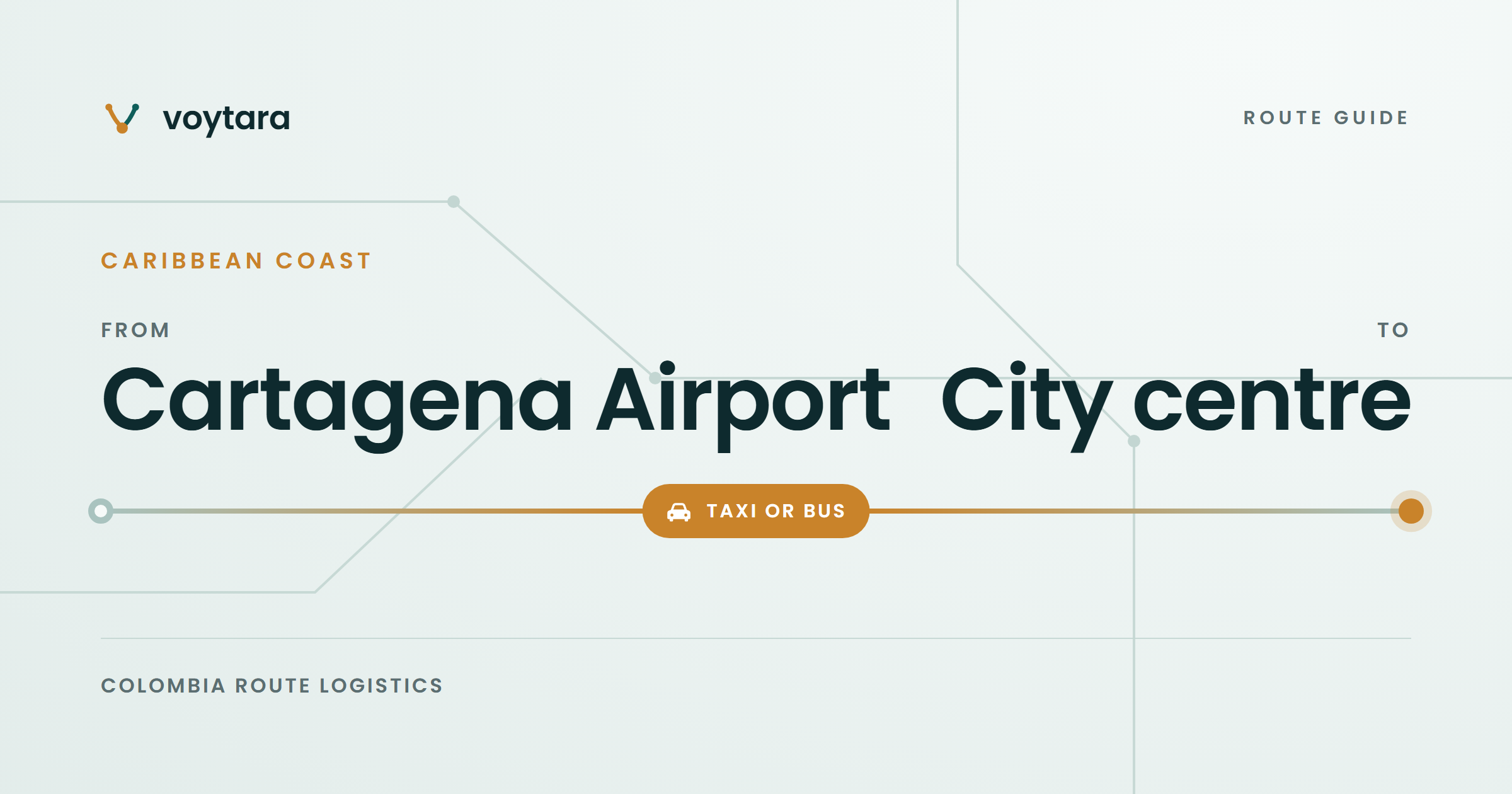 How to get from Cartagena Airport to City centre - voytara route map