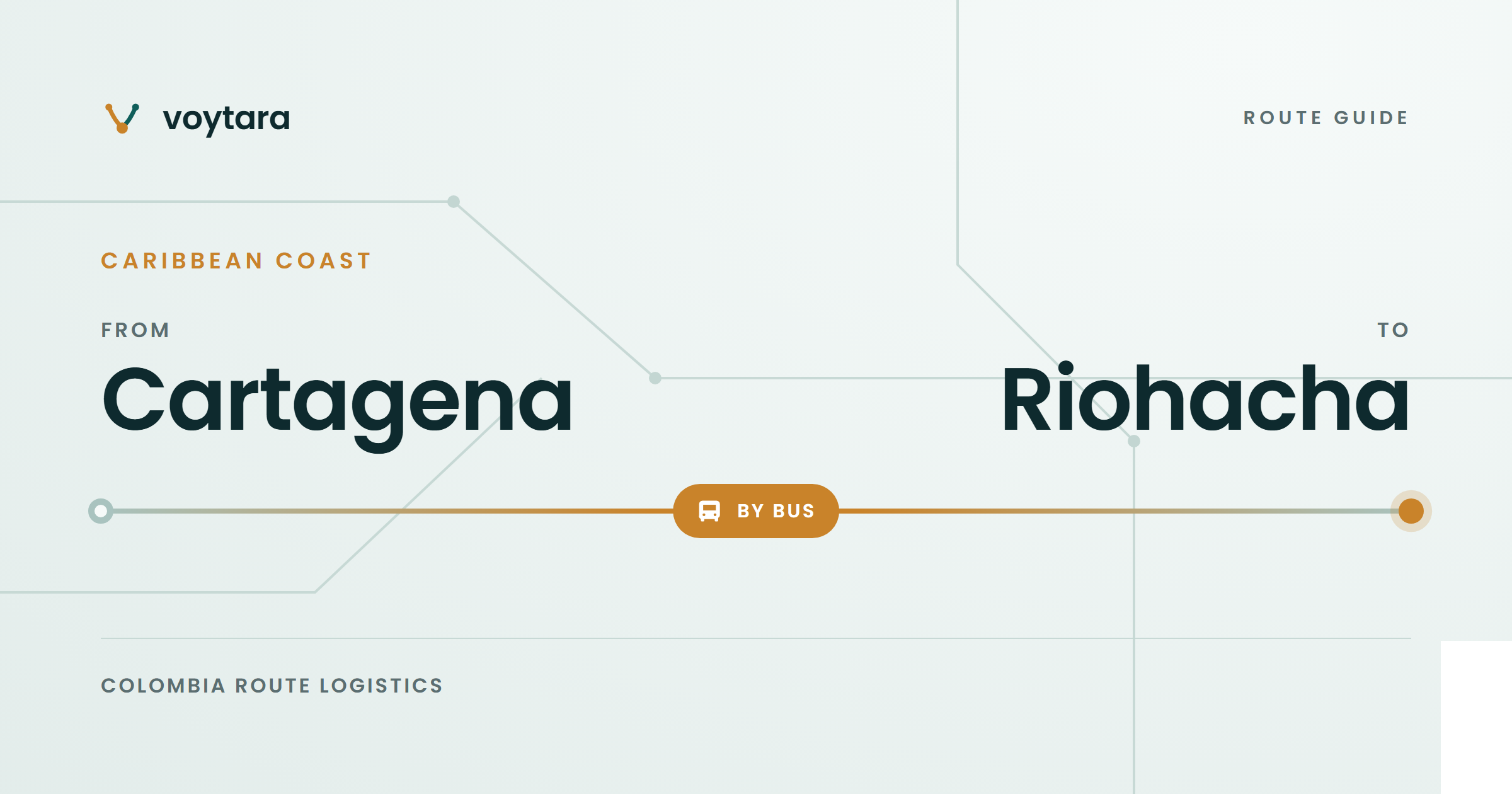 How to get from Cartagena to Riohacha - voytara route map