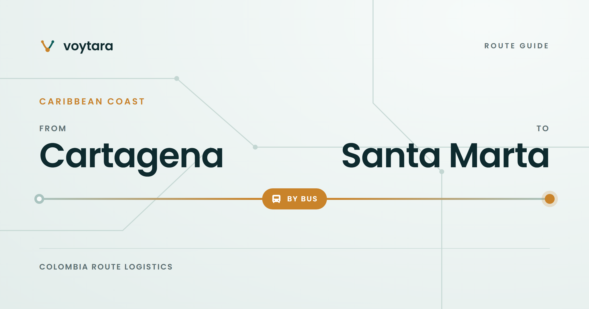 How to get from Cartagena to Santa Marta - voytara route map