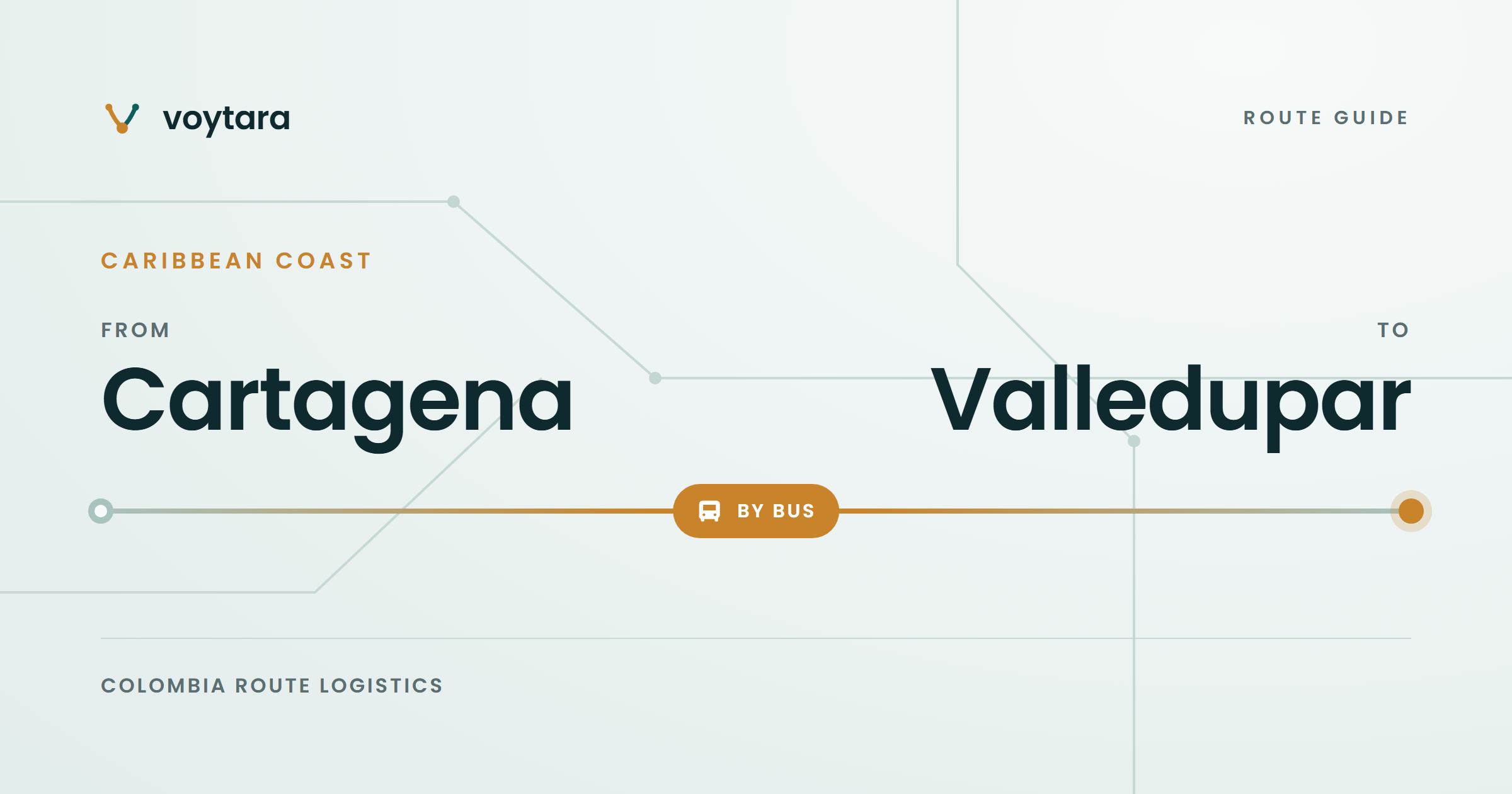 How to get from Cartagena to Valledupar - voytara route map