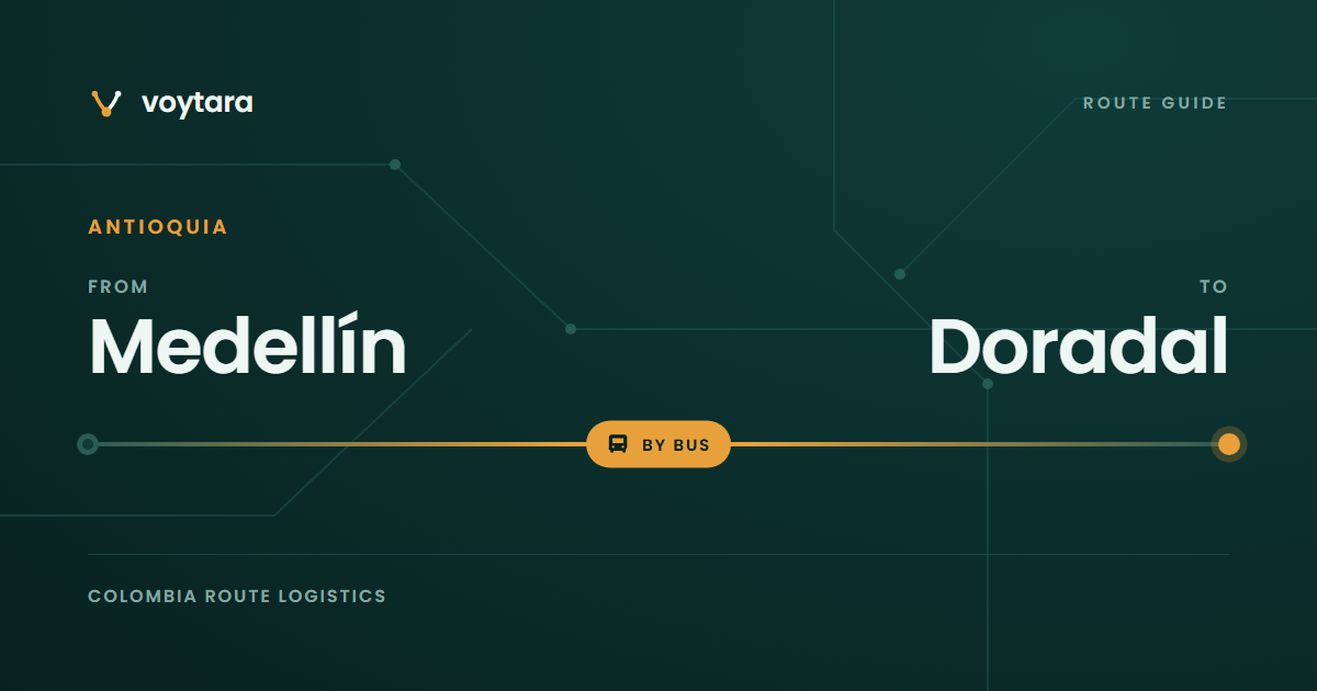 Medellín to Doradal route guide by voytara