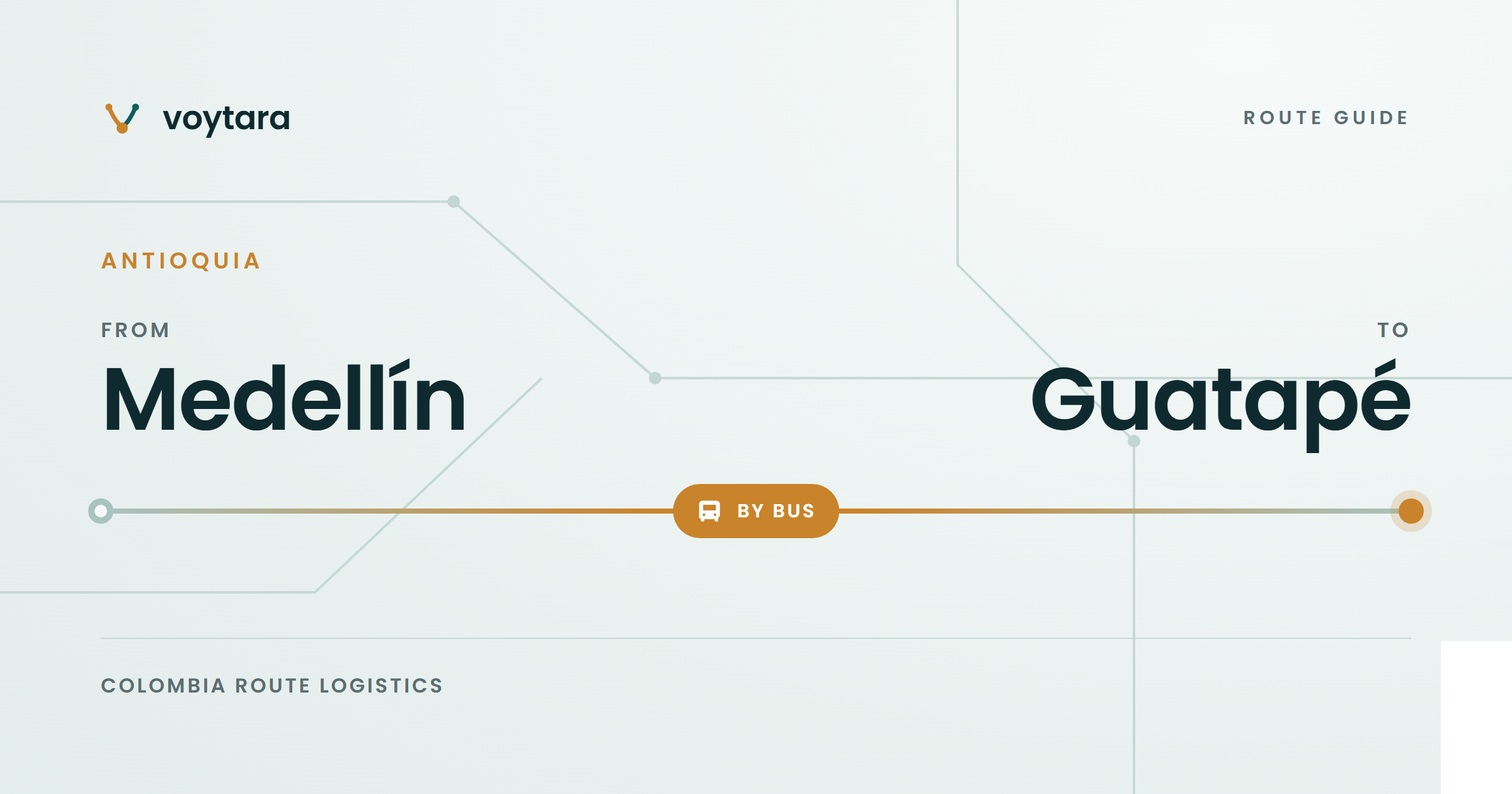 How to get from Medellín to Guatapé - voytara route map