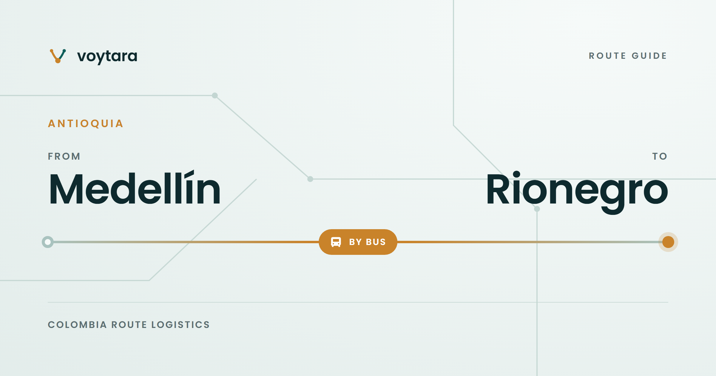 How to get from Medellín to Rionegro - voytara route map