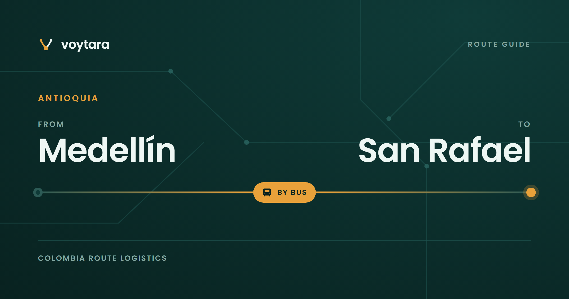 Medellín to San Rafael route guide by voytara