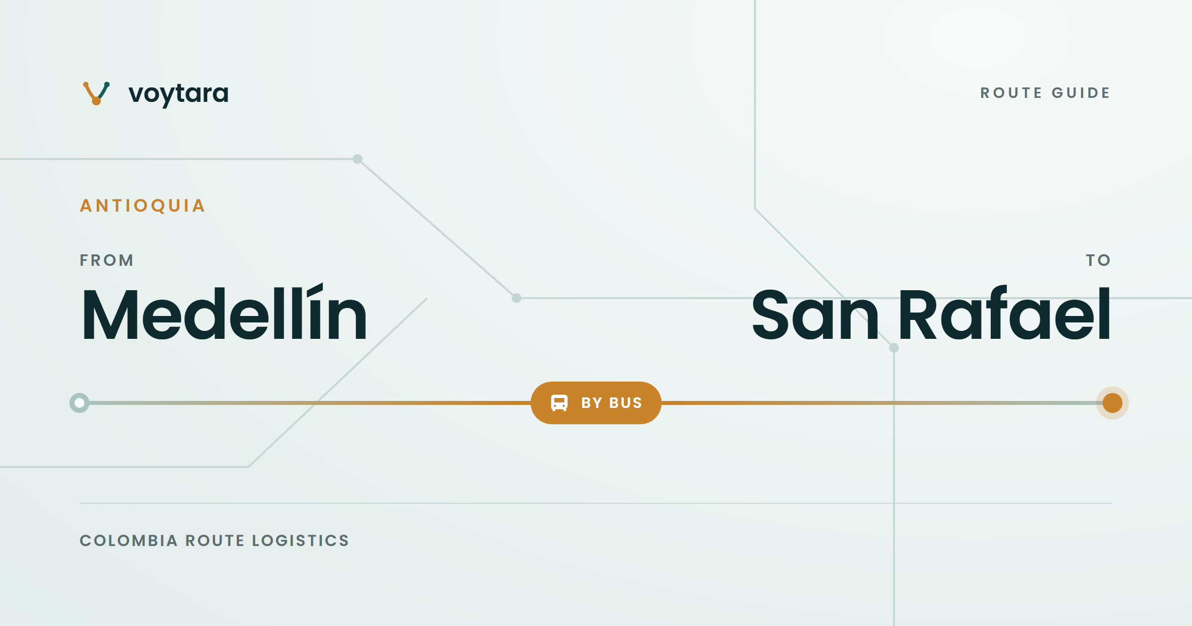 How to get from Medellín to San Rafael - voytara route map