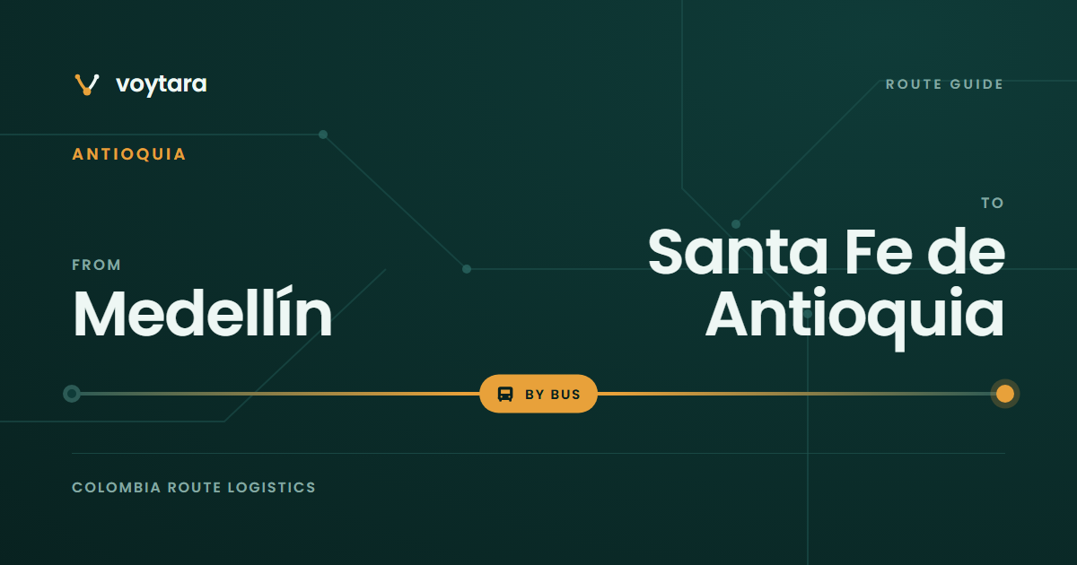 Medellín to Santa Fe de Antioquia route guide by voytara